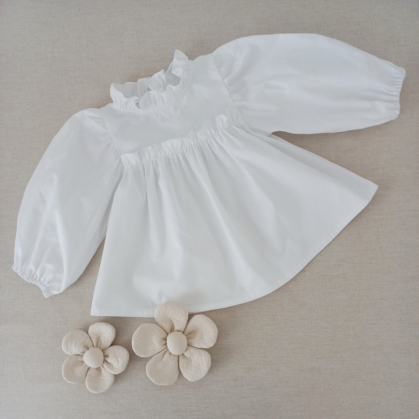 Blusa recogida - blanco