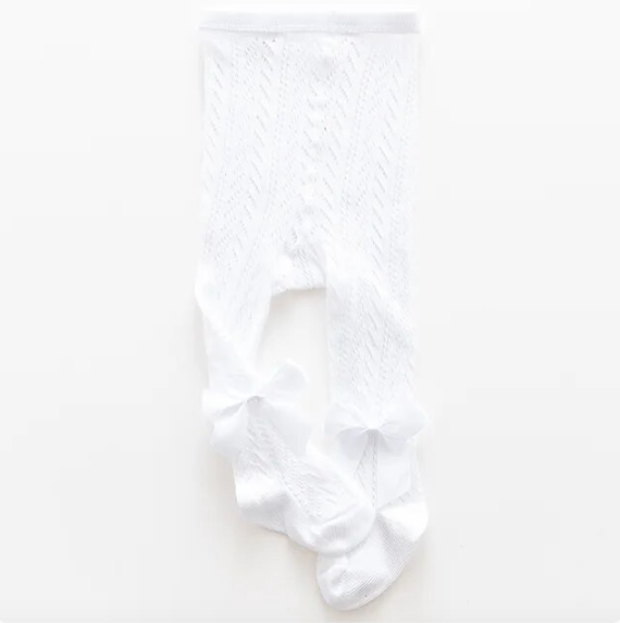 Pantys caladas lazo - blanco puro