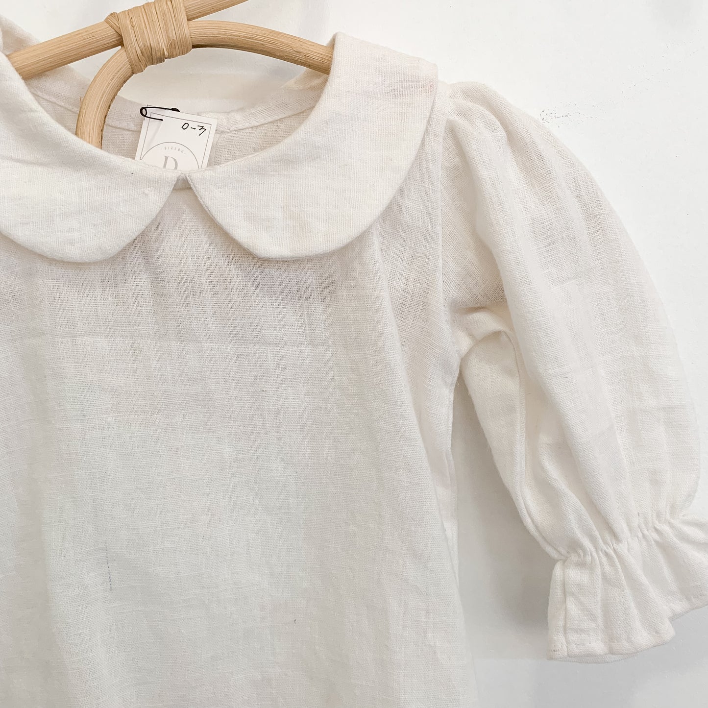 Blusa cuello bebé manga larga - lino a elección