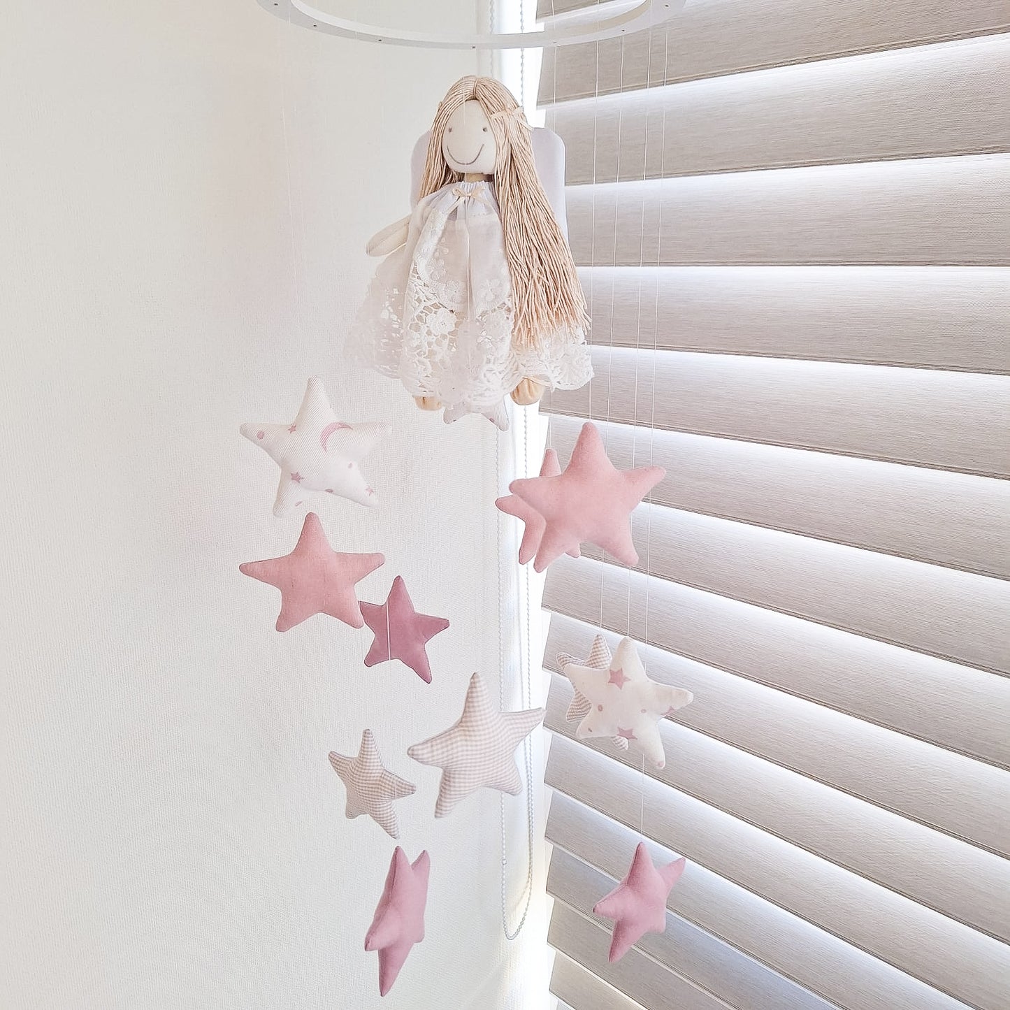 Móvil Angelitas y estrellas