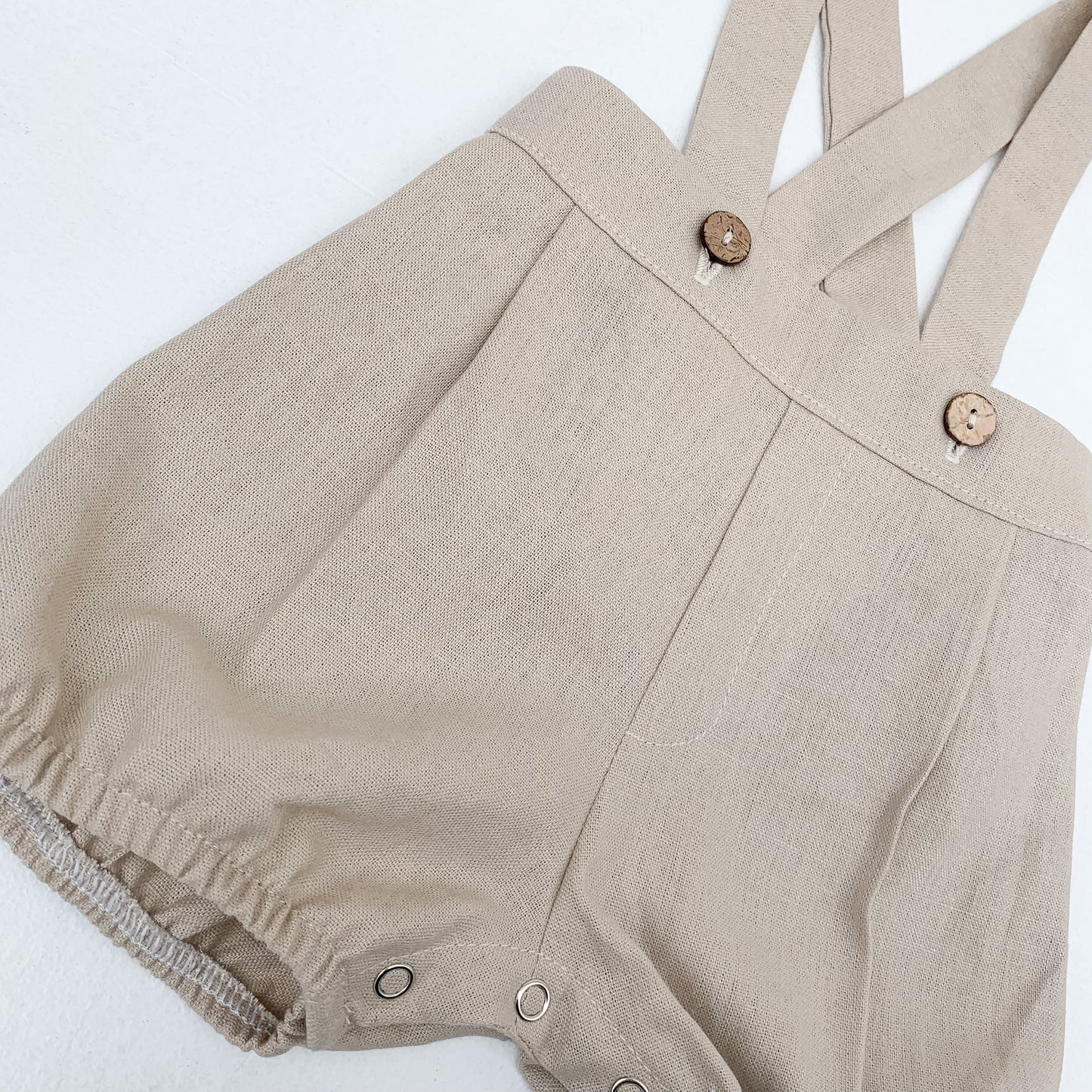 Pantalón Abombachado con tirantes - lino tostado