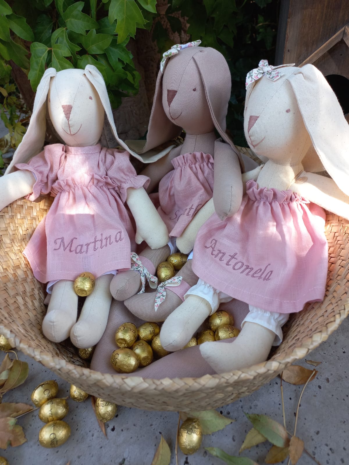 Conejito personalizado - Vestido rosa