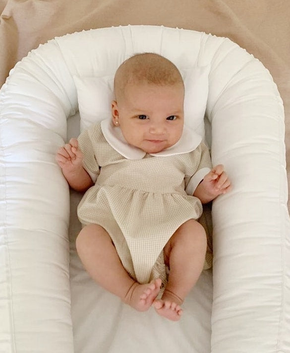 Ranita cuadrille beige