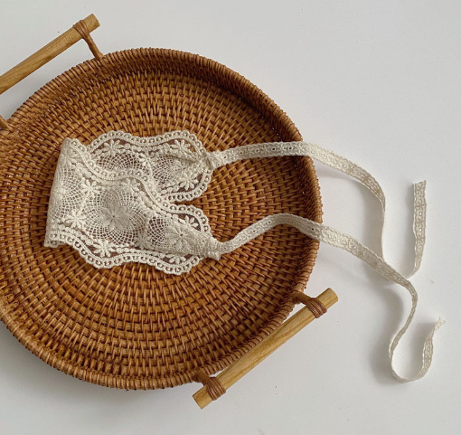 Diadema encaje crudo