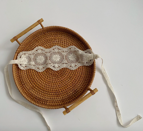 Diadema encaje crudo