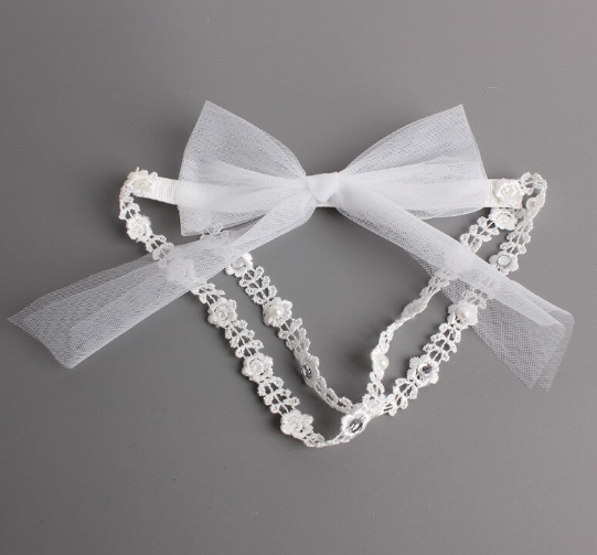 Diadema doble broderie