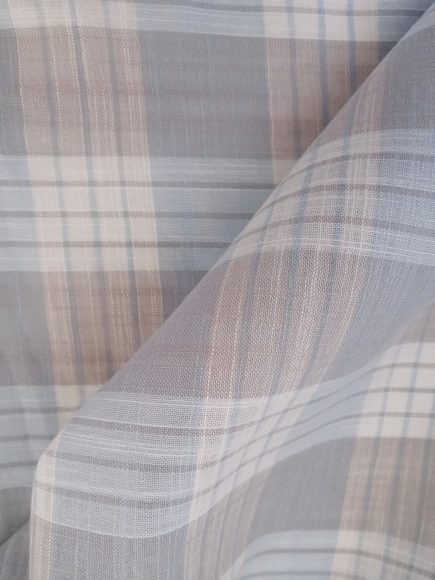 Cubrecama Patchwork - celeste y gris