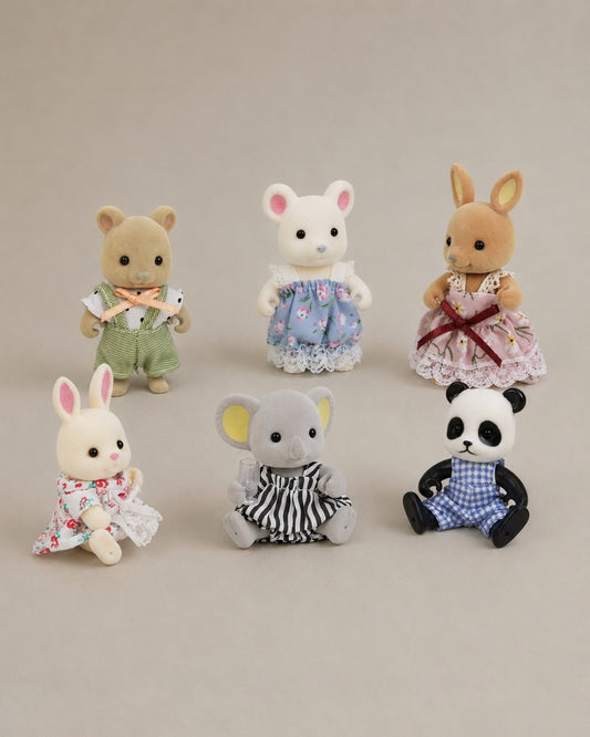 Set Animalitos Casita Muñecas