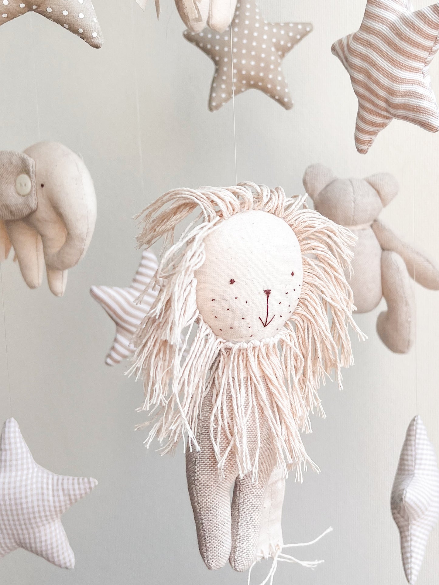 Móvil animales - beige