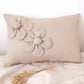 Cojín Aplicación Flores - lino tostado