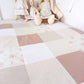 Cubrecama Patchwork - palo rosa, beige y blanco