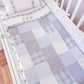Cubrecama Patchwork - celeste y gris