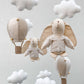 Móvil Conejitos y Globos - beige