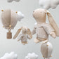 Móvil Conejitos y Globos - beige