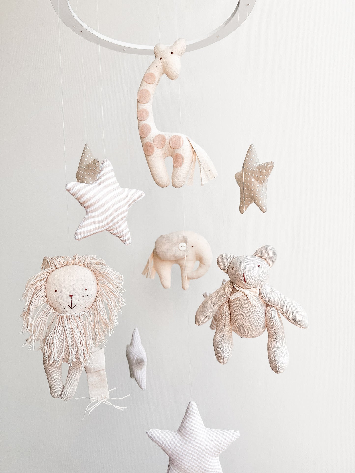 Móvil animales - beige