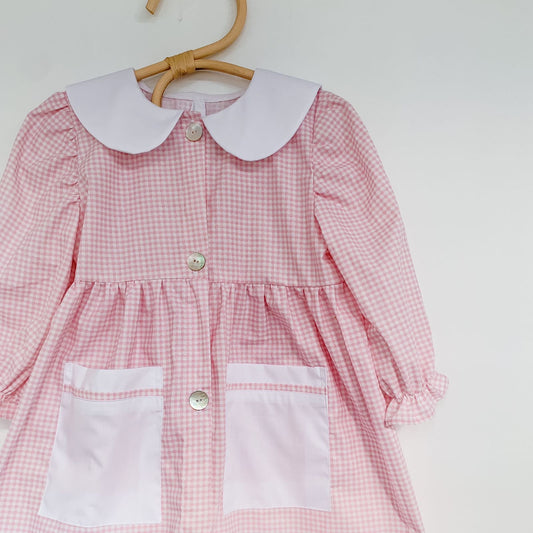 Delantal - Vichy rosa