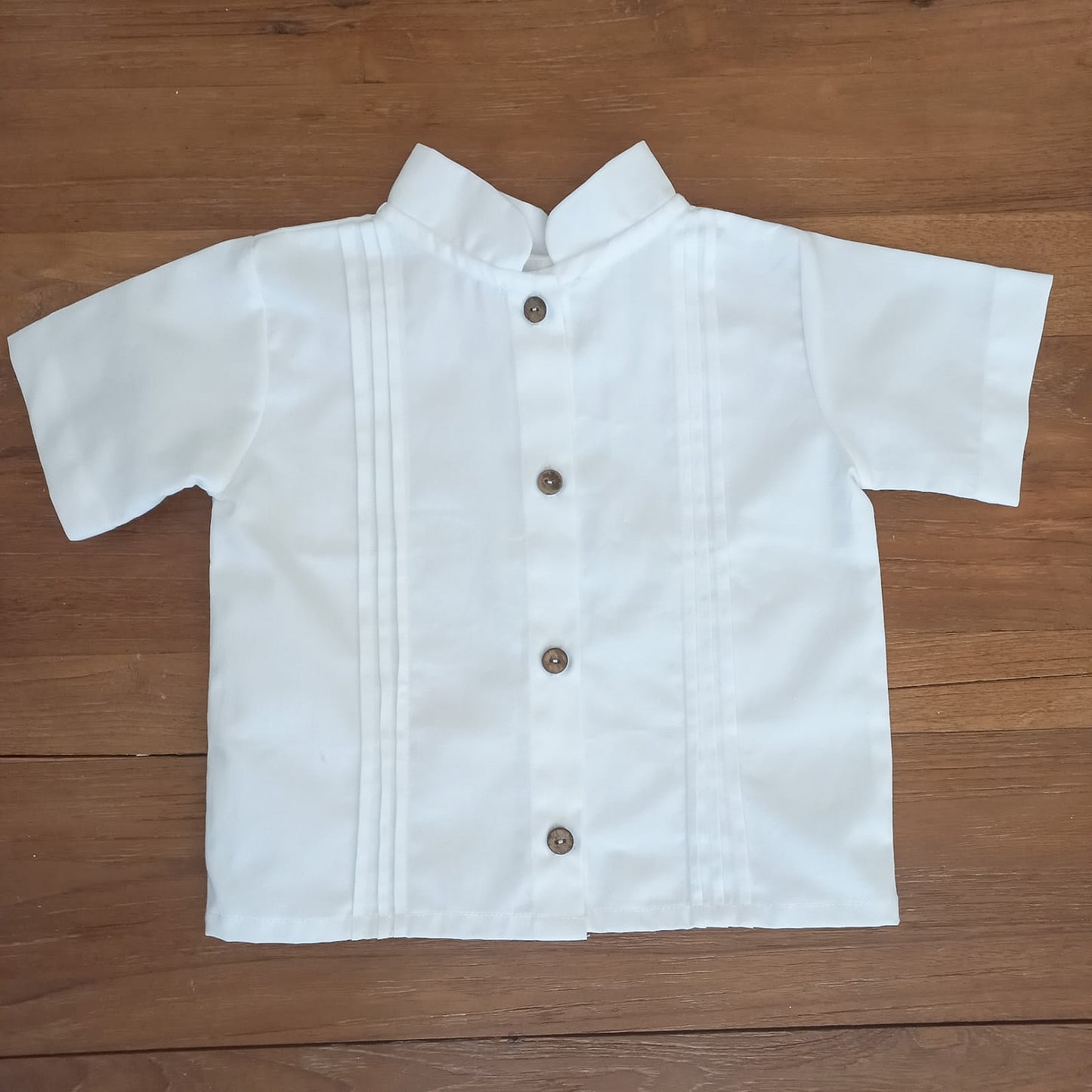 Camisa Alforzas - cuello camisero