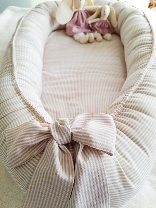 Cuna Nido - Rayita Beige