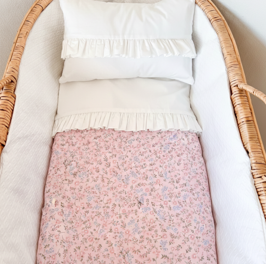 Set de Cuna - Flores Rosa