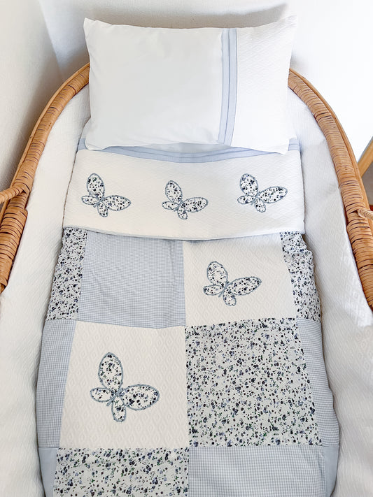 Cubrecama Mariposas - Celeste