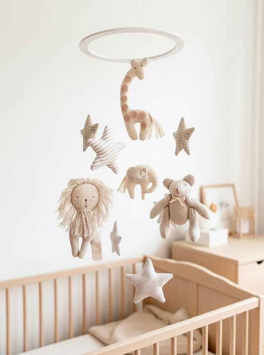 Móvil animales - beige