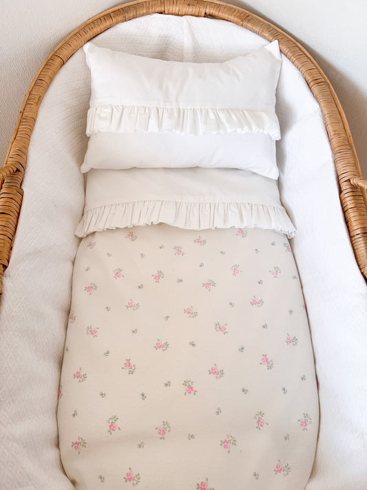 Set de Cuna - Florcitas Rosa y Celeste