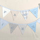 Banderín con nombre - celeste