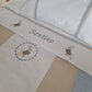 Sábanas Conejitos personalizadas - celeste y beige