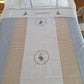 Cubrecama Conejito - celeste y beige