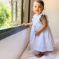 Vestido Lucía - florcitas celestes