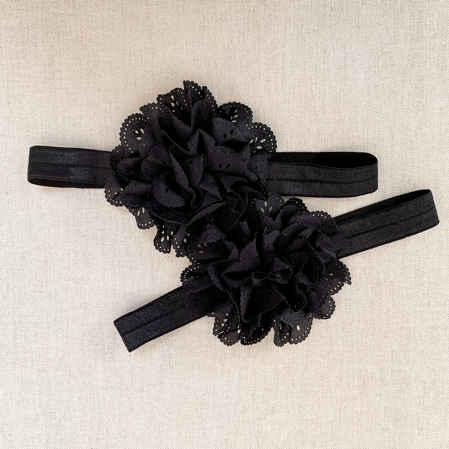 Diadema flor - negro