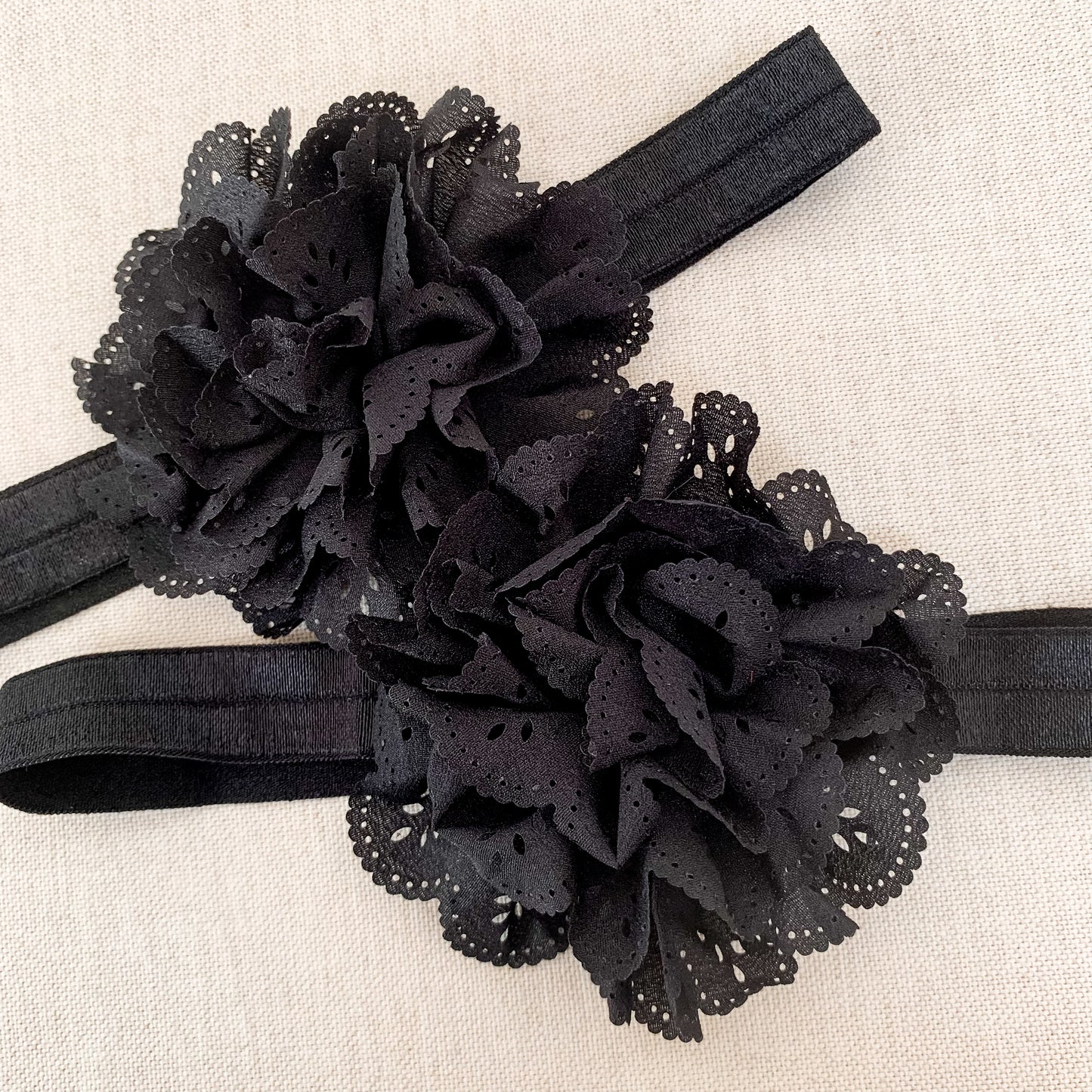 Diadema flor - negro