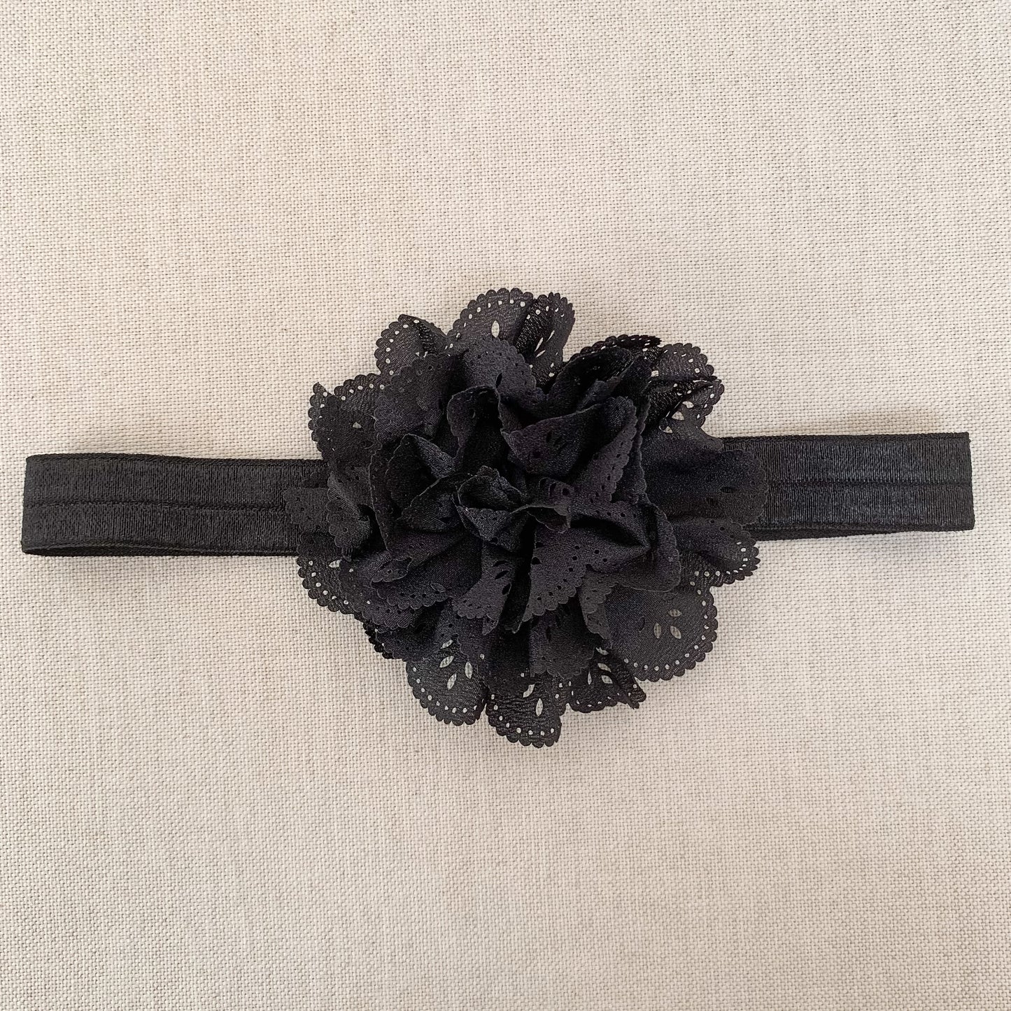 Diadema flor - negro