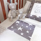 Cubrecama Patchwork - estrellas gris