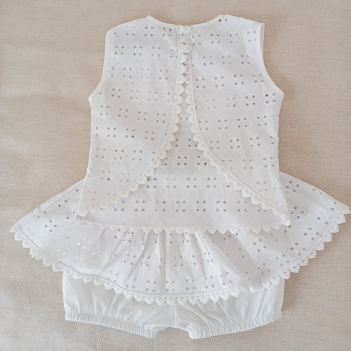 Conjunto broderie blanco