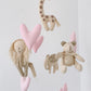 Móvil animales - rosa