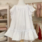 Vestido Sara - plumetti blanco