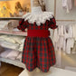 Vestido Navidad cuello recogido Broderie