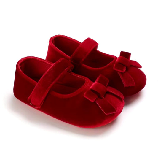 Zapatitos terciopelo rojo