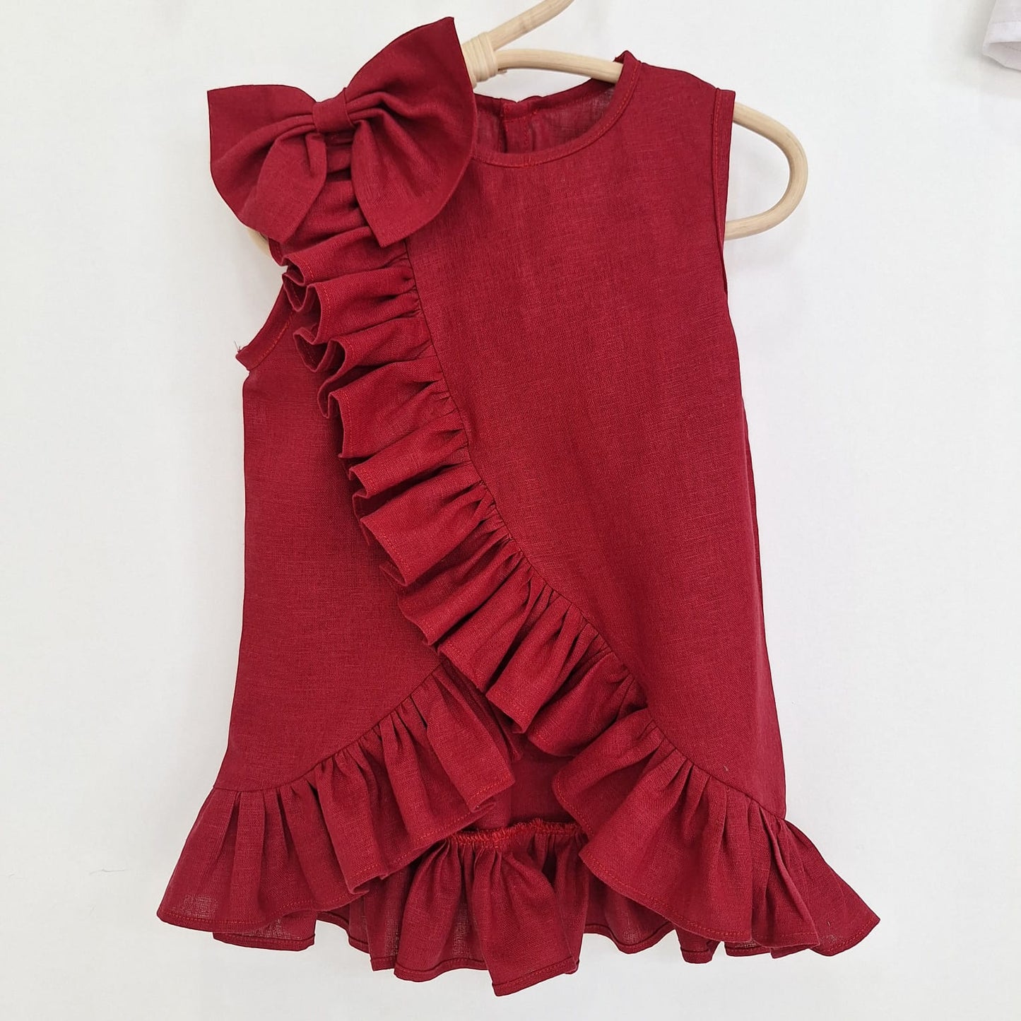 Vestido Lorenza - Lino rojo inglés