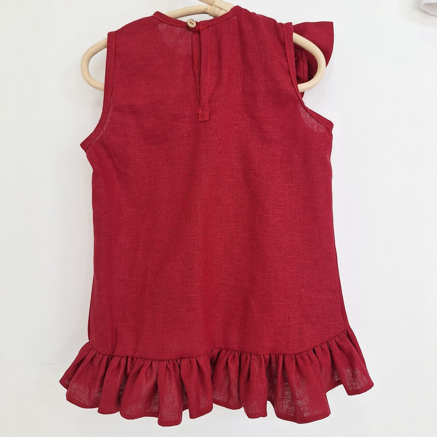 Vestido Lorenza - Lino rojo inglés