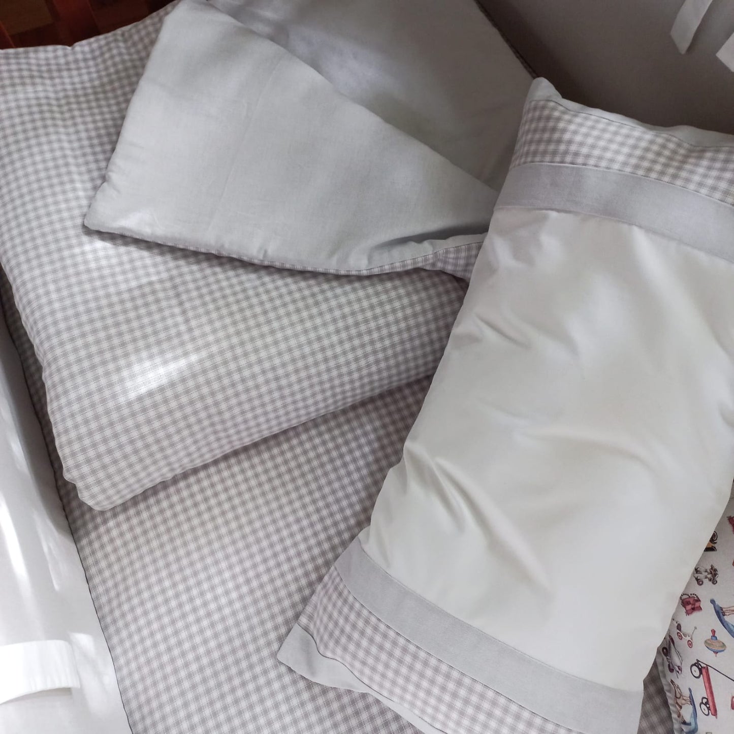 Ajuar completo reversible gris - pack&play