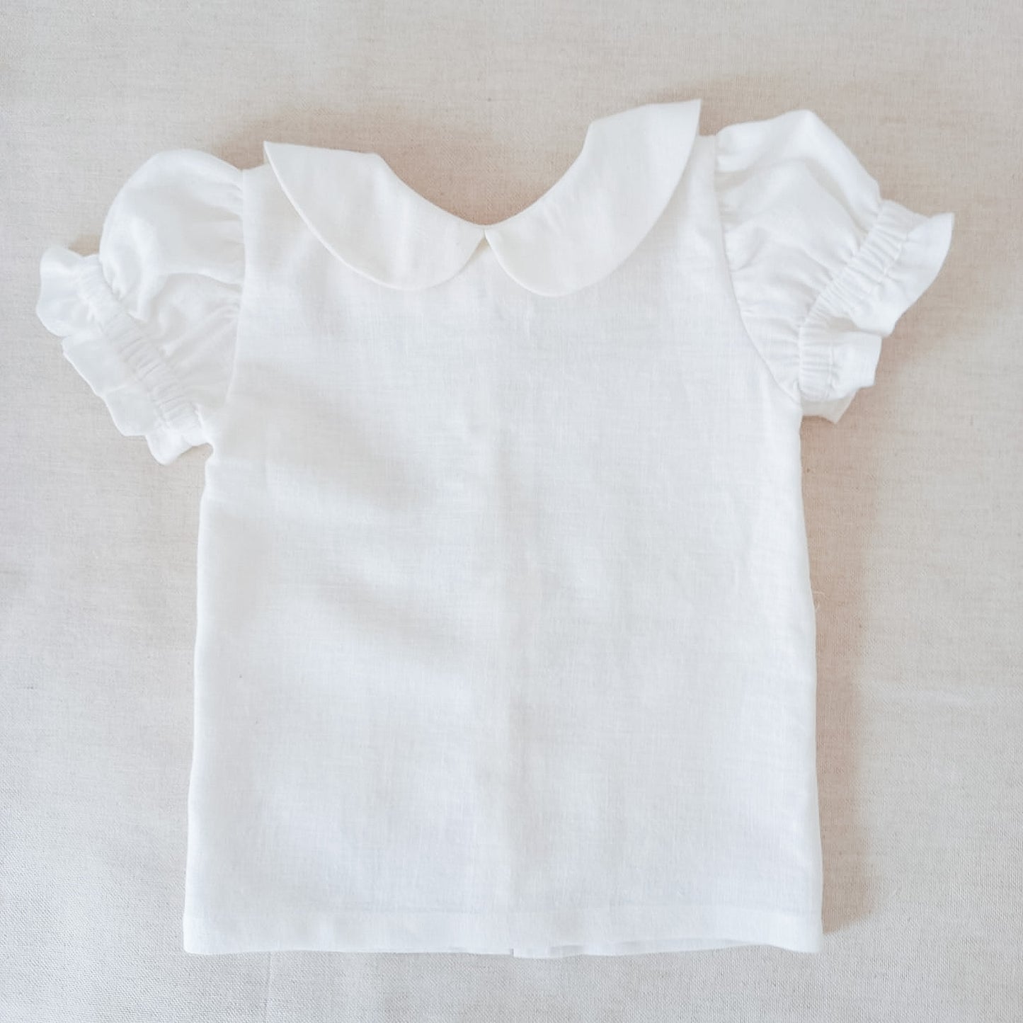 Blusa cuello bebé - blanco hueso